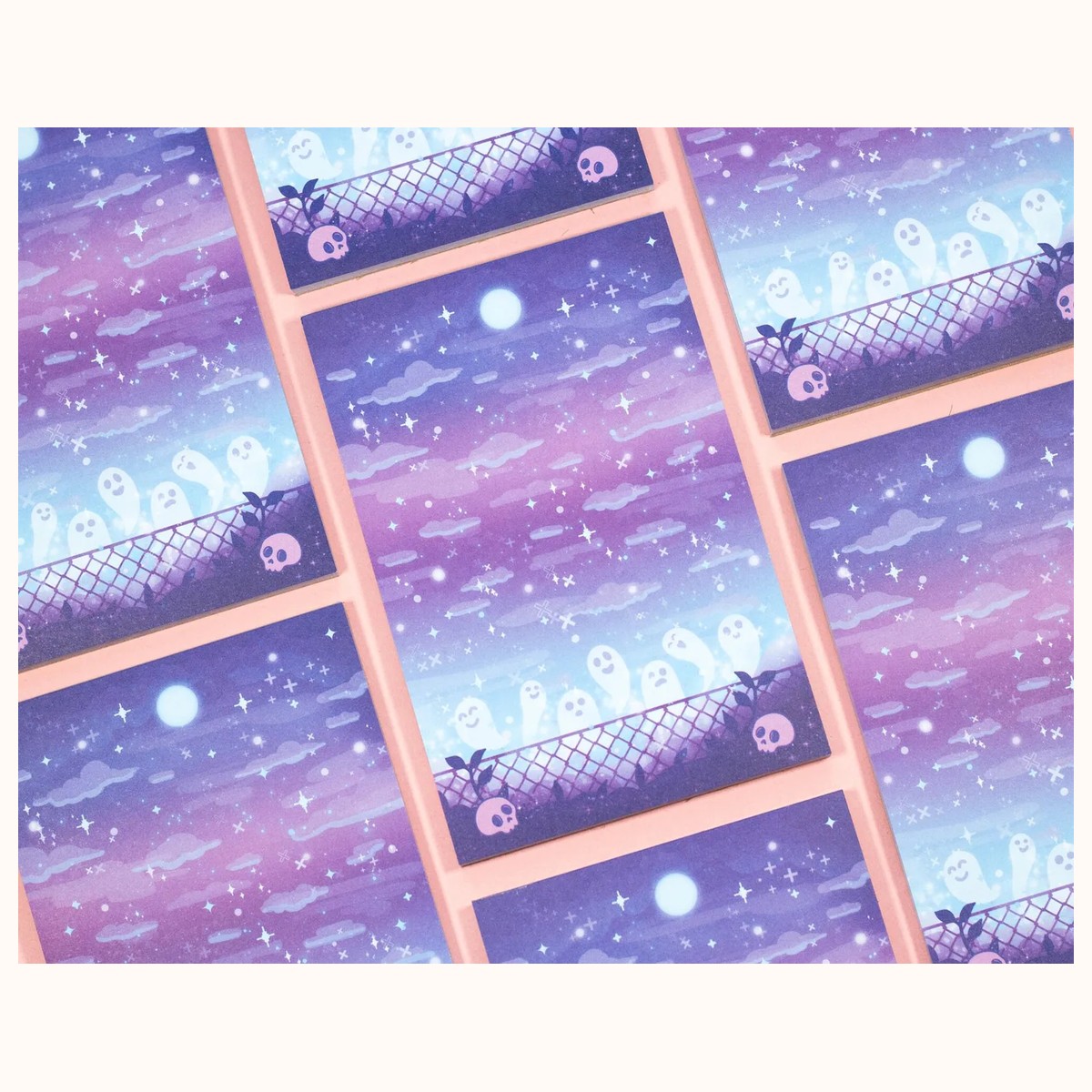 Spirit Town Notepad | Cute Dreamy Kawaii Aesthetic Stationery Memo Pad view 4