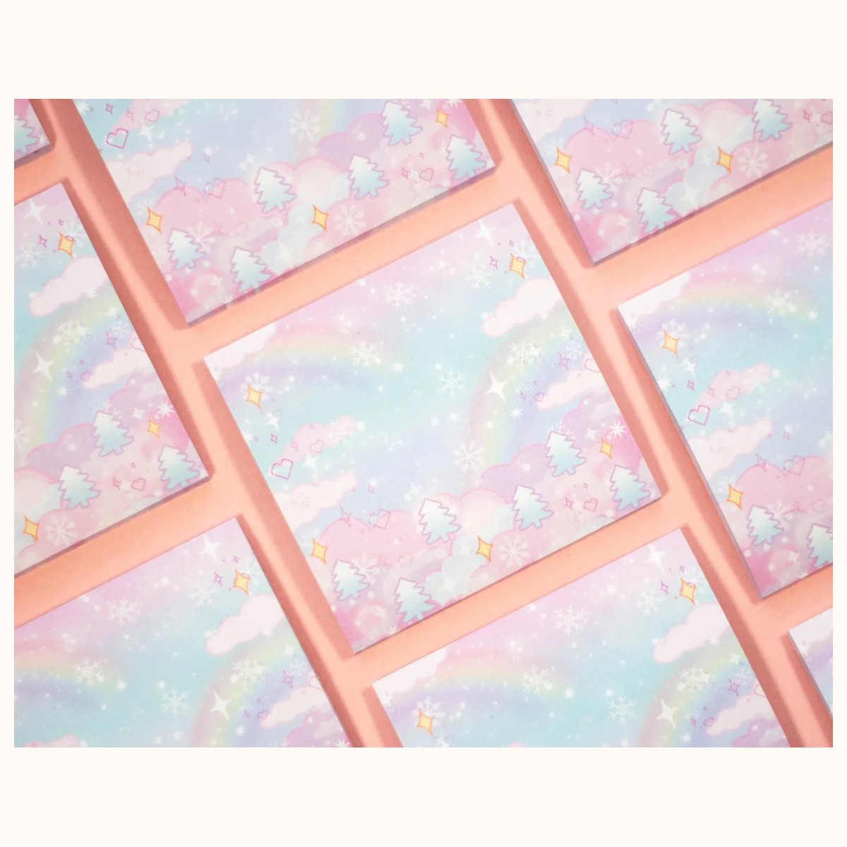 Whimsical Wonderland Cute Aesthetic Christmas Sticky Notes view 4