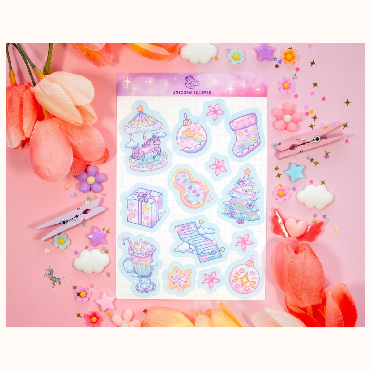Whimsical Wonderland Sticker Sheet | Planner Stickers, Kawaii Stickers, stickers from Farouk Book Store