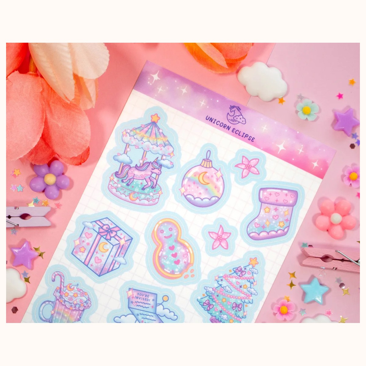 Whimsical Wonderland Sticker Sheet | Planner Stickers, Kawaii Stickers view 3