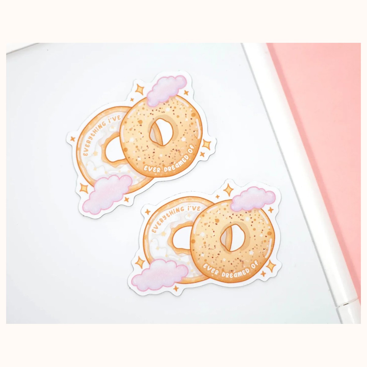 Everything Bagel Cute Aesthetic Fridge Board Magnet view 3