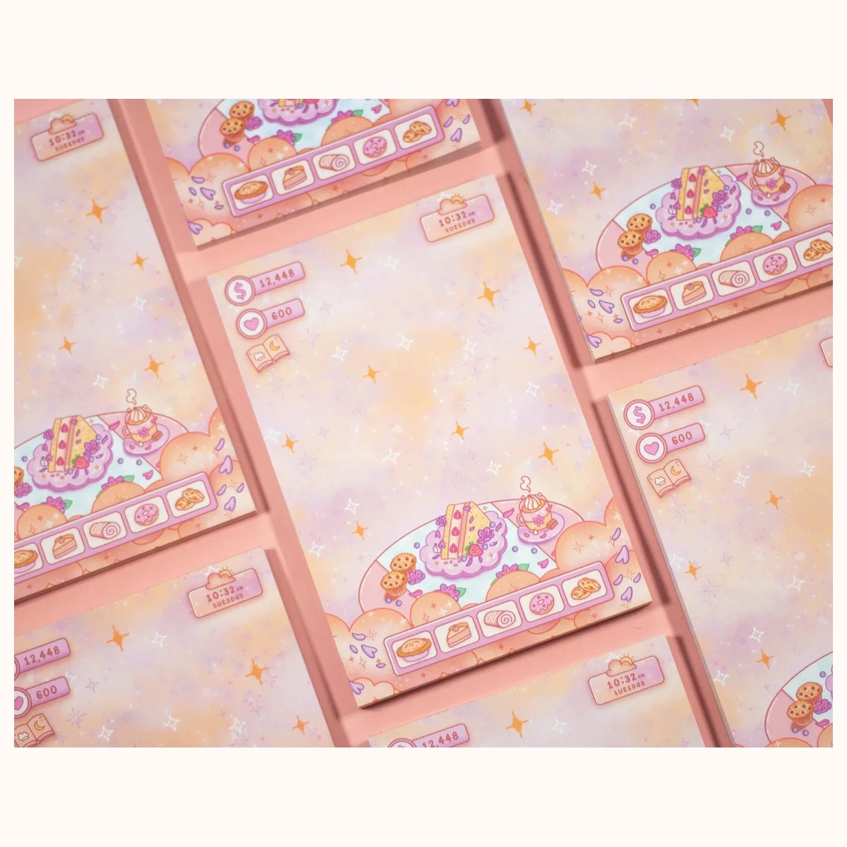 Cafe Quest Aesthetic Memo Notepad view 3