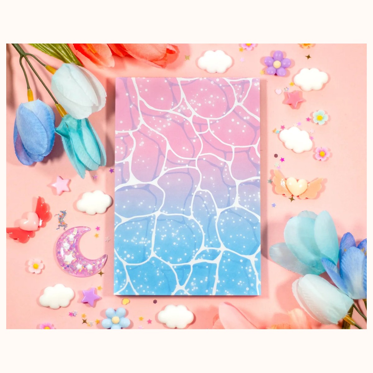 Vaporwave Water Aesthetic Memo Notepad, notepads from Farouk Book Store