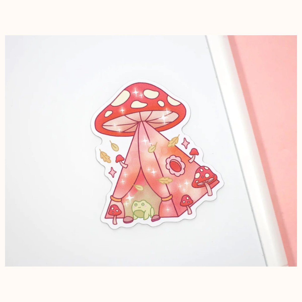 Mushroom Tent Cute Aesthetic Fridge Board Magnet by Farouk Book Store