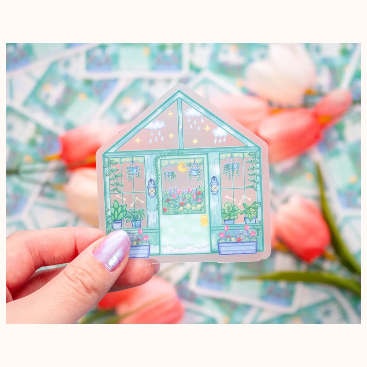 Greenhouse CLEAR Sticker | Cute Aesthetic Waterproof Durable Laptop Sticker, stickers from Farouk Book Store