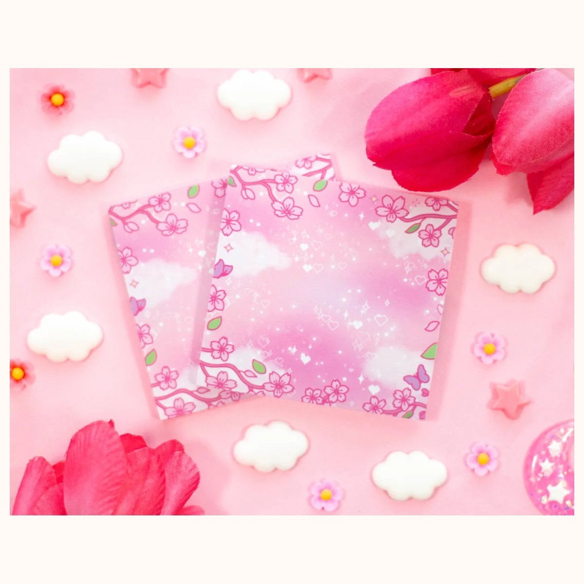 Sakura Cherry Blossom Aesthetic Sticky Note view 2