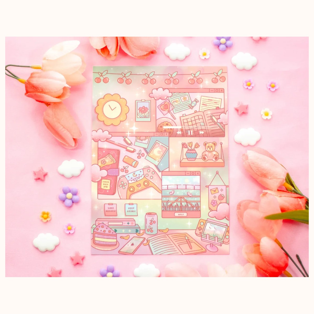Study Break Cute Art Print by Farouk Book Store