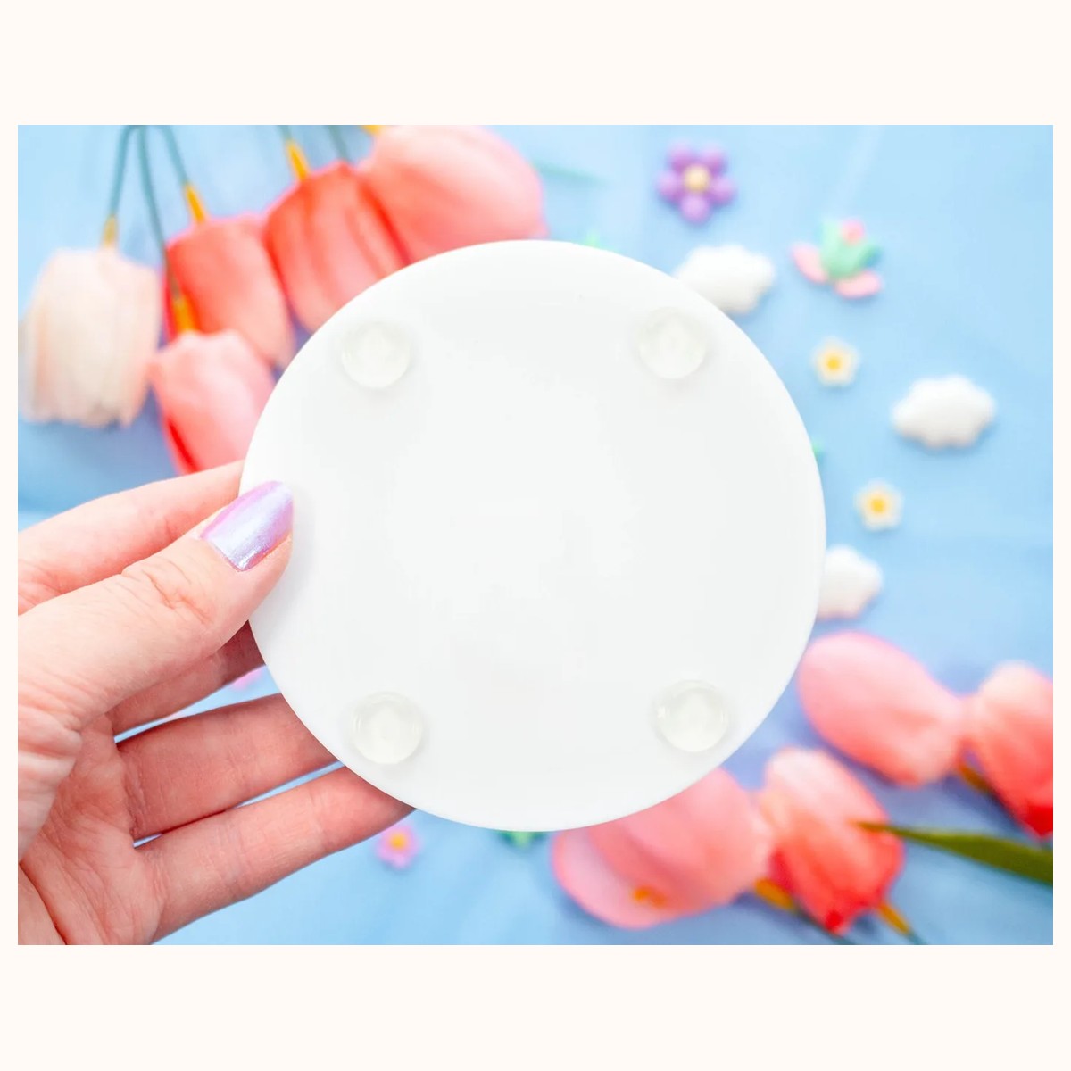 Botanical Bliss Acrylic Coaster | Kawaii Drinks Coaster Home Decor Accessories view 2