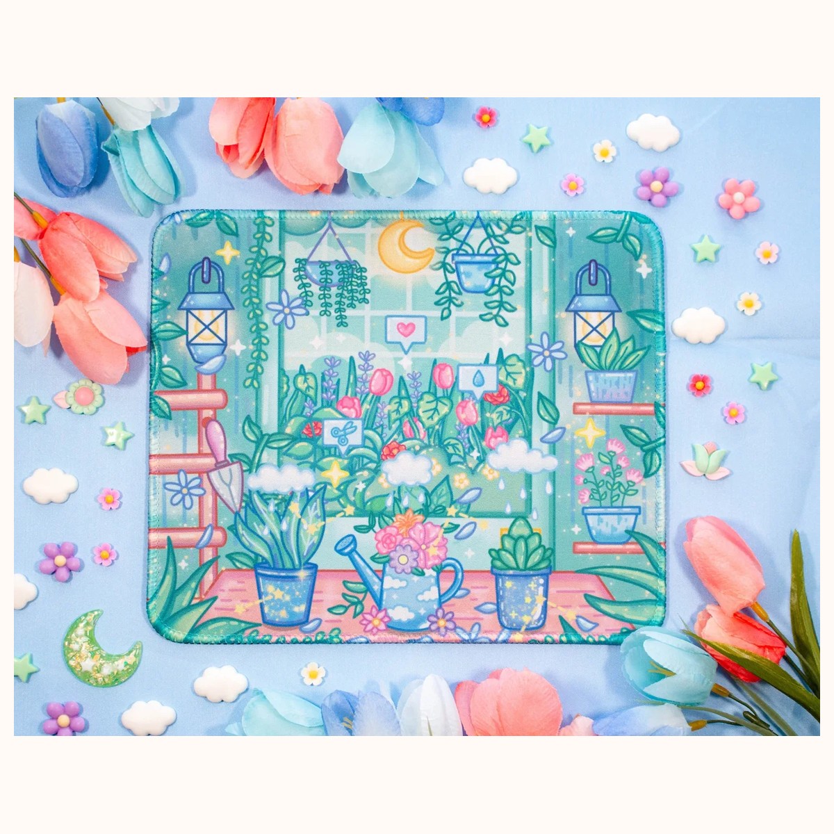 Botanical Bliss Cute Mousepad by Farouk Book Store
