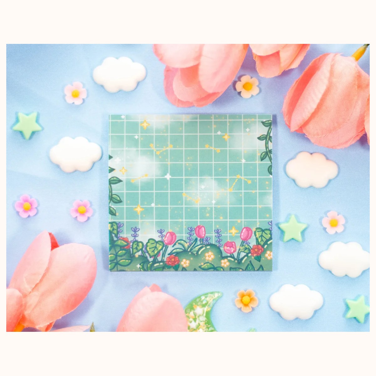 Botanical Bliss Aesthetic Sticky Note, notepads from Farouk Book Store