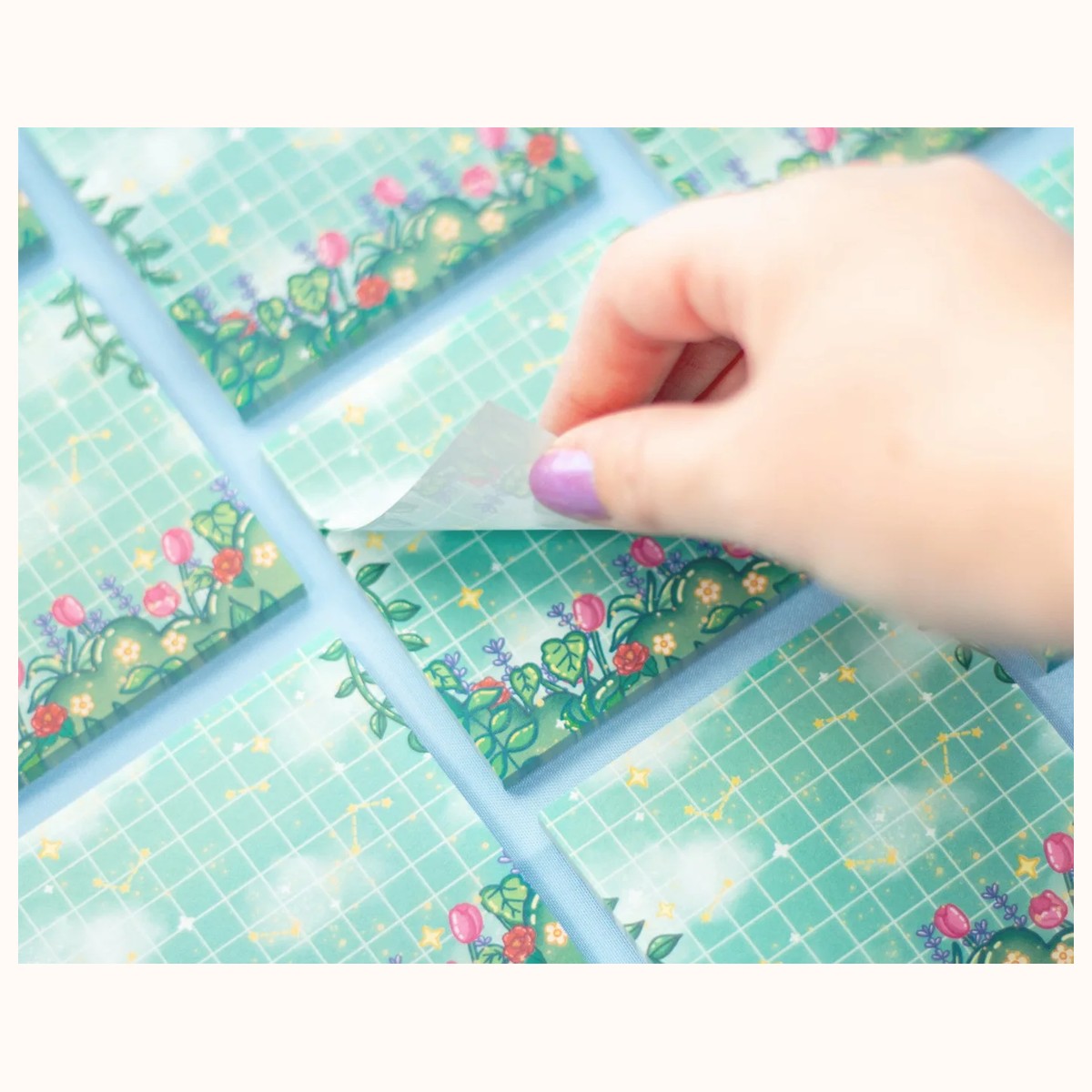 Botanical Bliss Aesthetic Sticky Note view 3