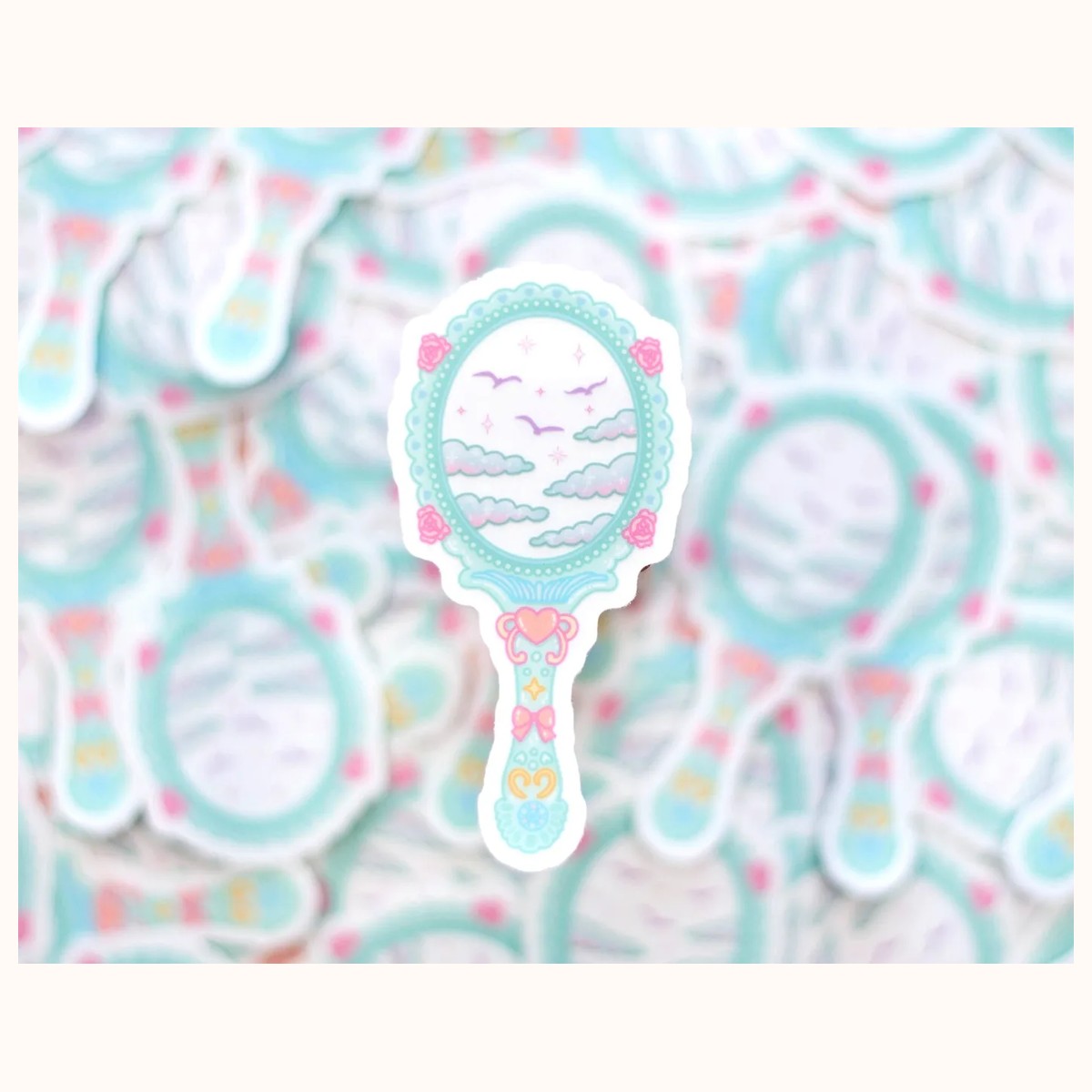Magic Mirror Aesthetic Cute Vinyl Sticker view 3