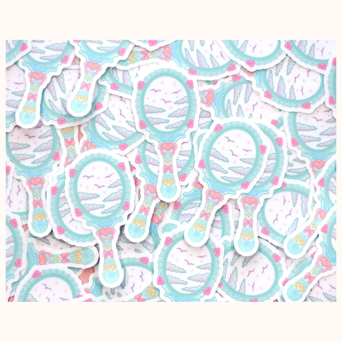 Magic Mirror Aesthetic Cute Vinyl Sticker view 4