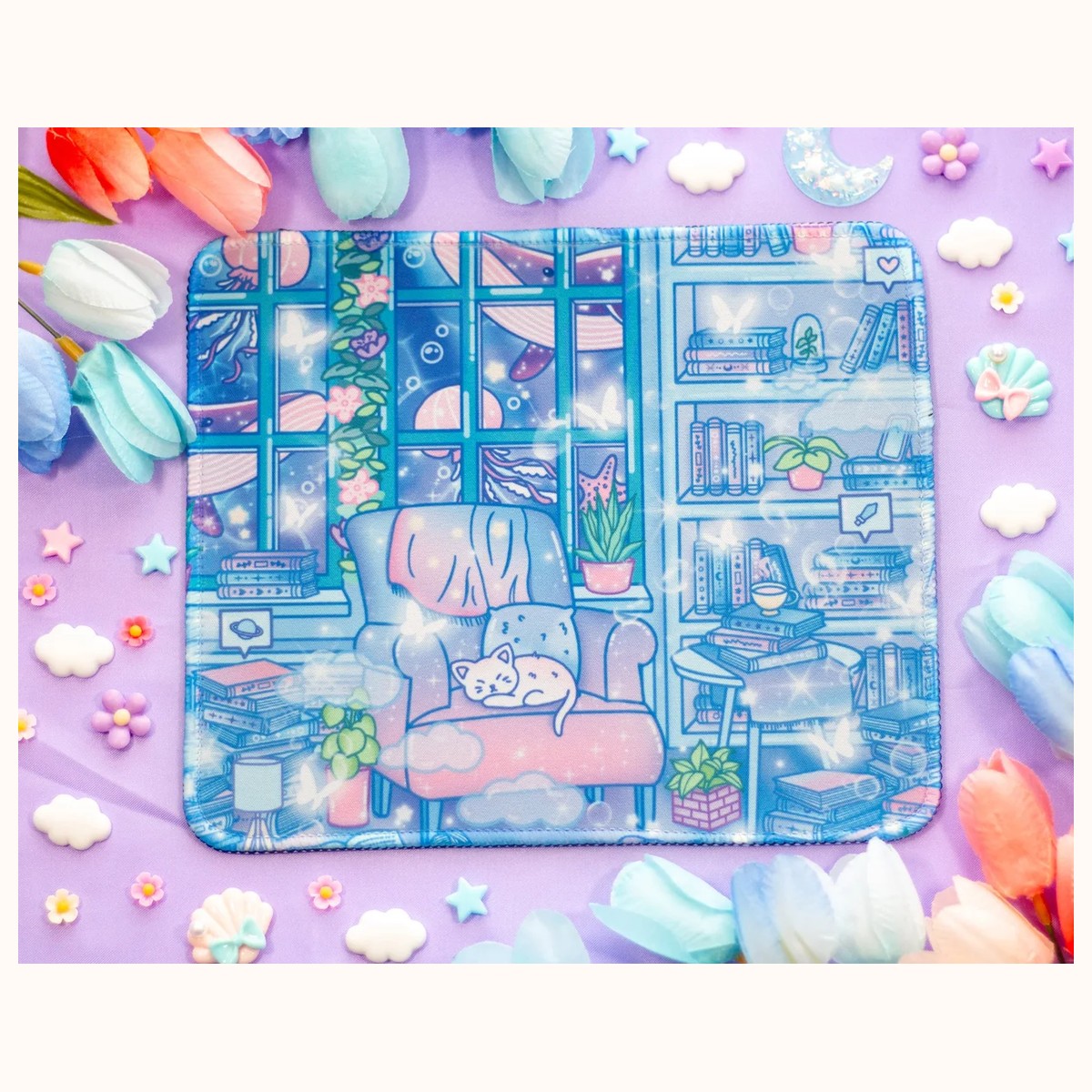 Reading Room Cute Mousepad by Farouk Book Store