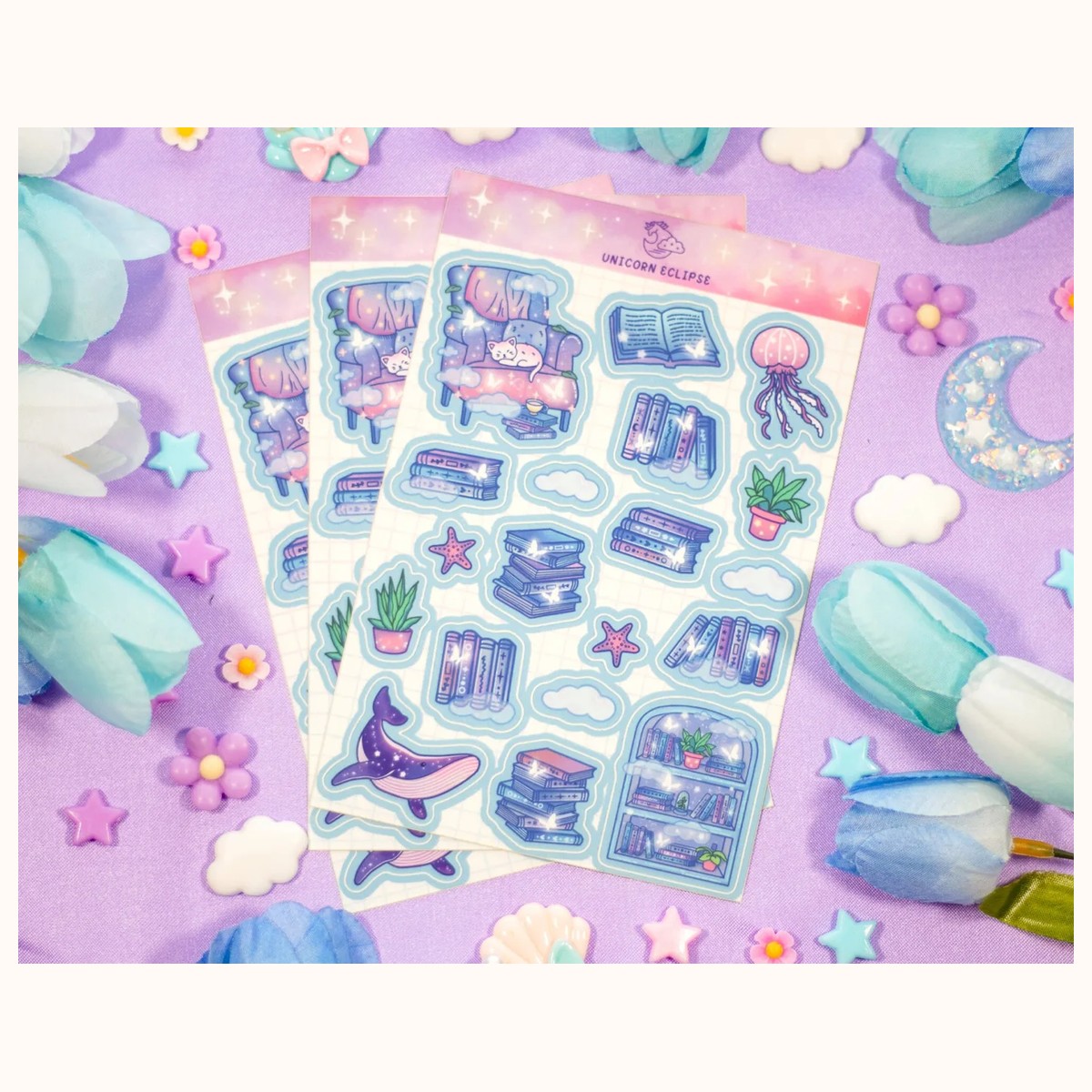 Reading Room Sticker Sheet | Planner Stickers, Kawaii Stickers view 2