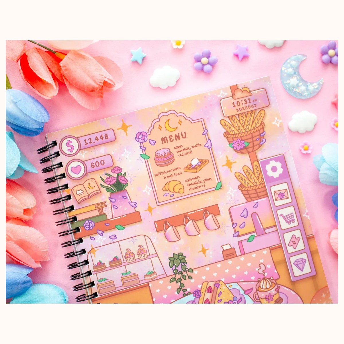 Cafe Quest Spiral Lined Notebook (7x9") view 7