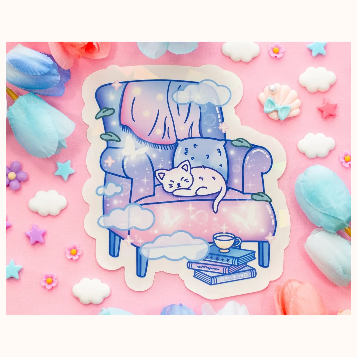Reading Chair Suncatcher Sticker | Rainbow Maker Window Decal view 5