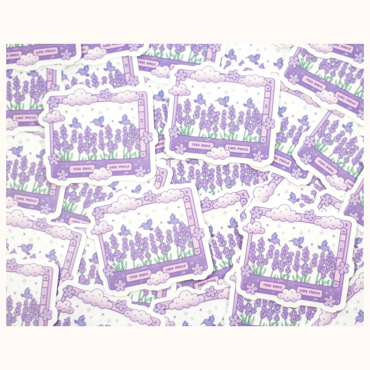 Lavender Dreams CLEAR Sticker | Cute Aesthetic Waterproof Durable Laptop Sticker view 4