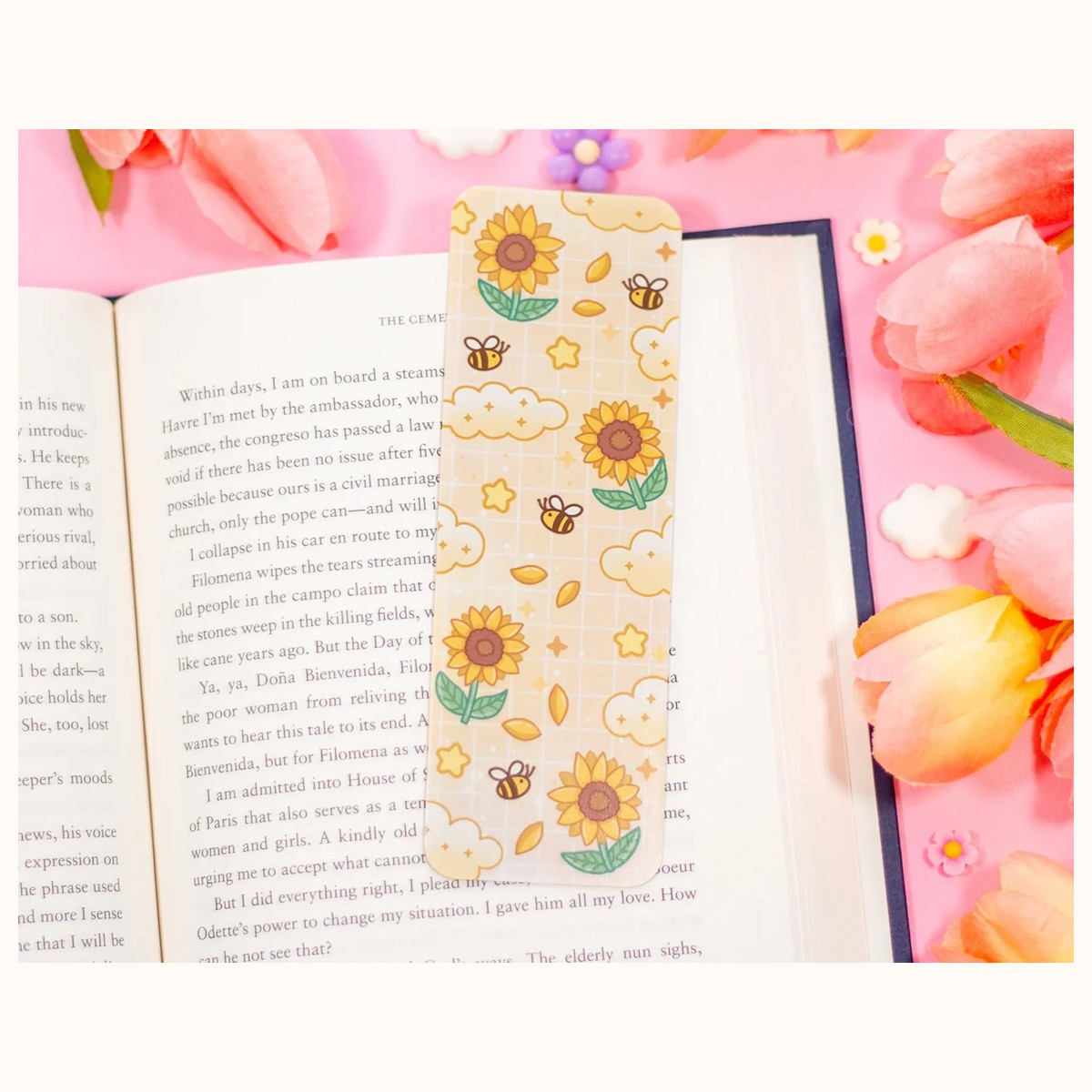 Sunflower Dreams Aesthetic Bookmark view 2