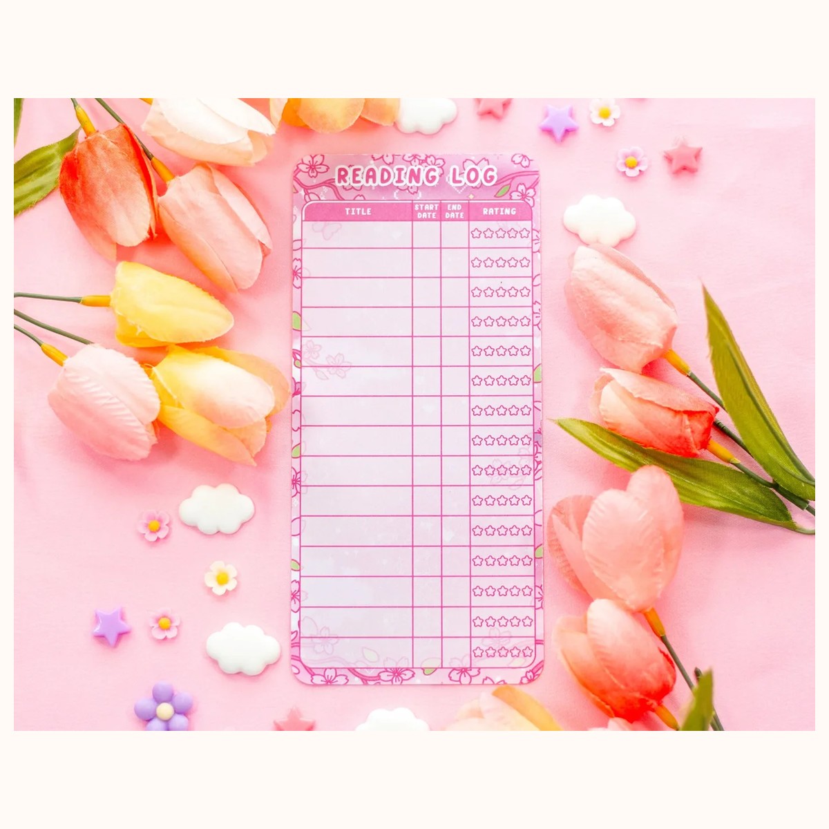 Sakura Reading Log Bookmark view 4