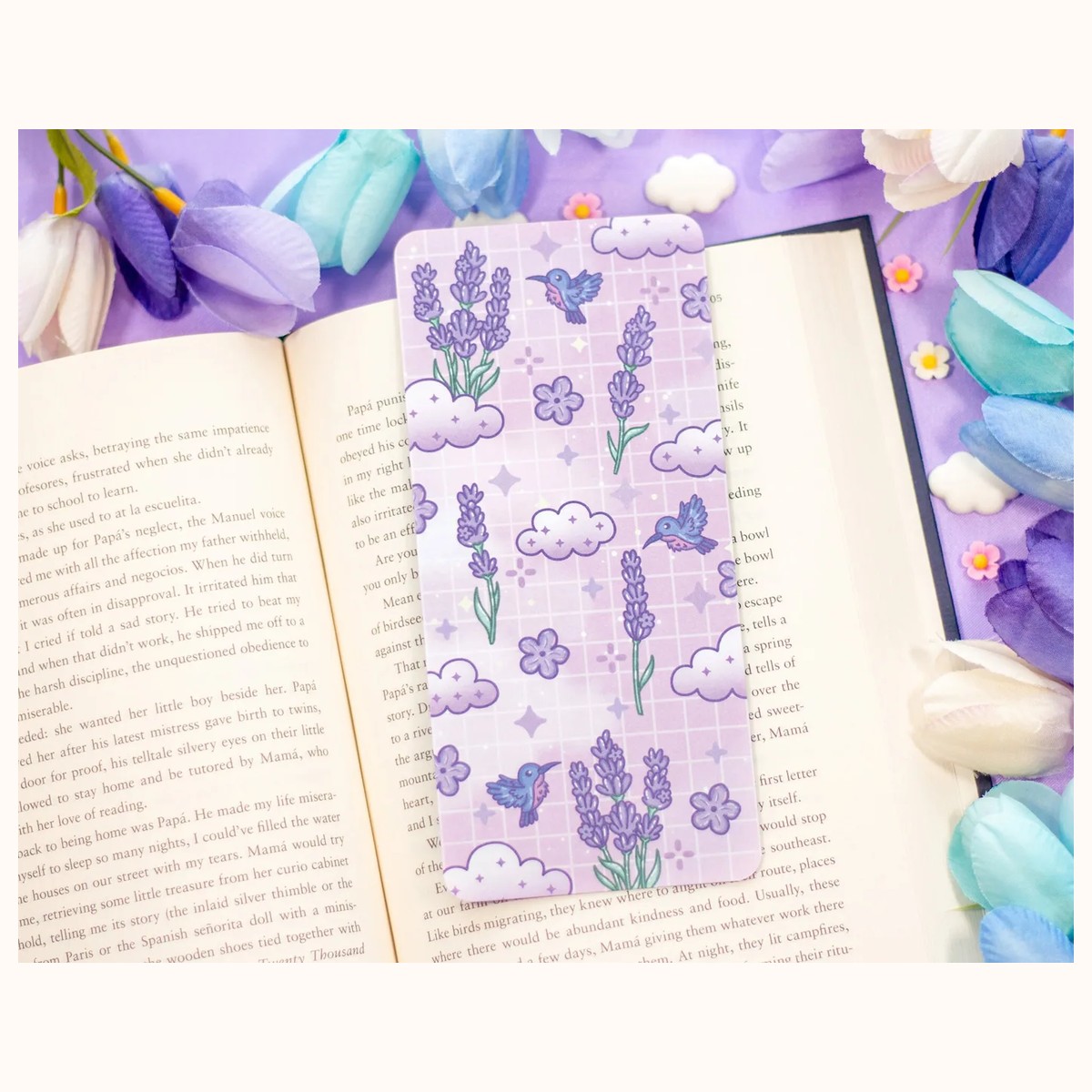 Lavender Dreams Reading Log Bookmark view 3