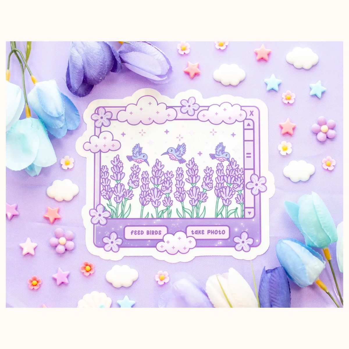 Lavender Dreams Suncatcher Sticker | Rainbow Maker Window Decal view 3