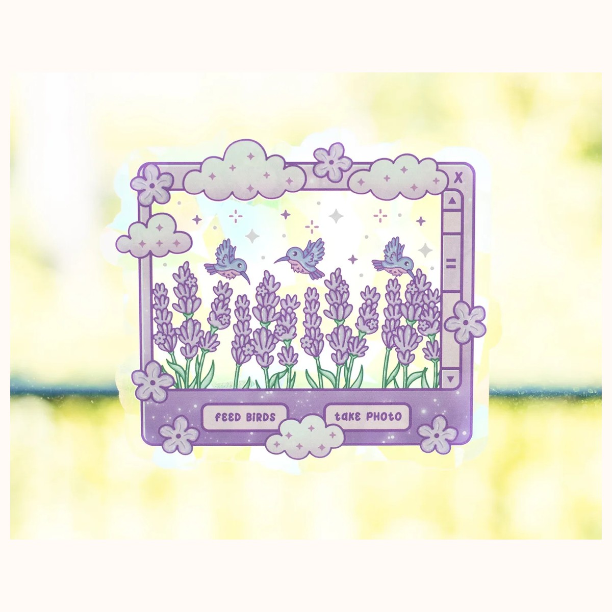 Lavender Dreams Suncatcher Sticker | Rainbow Maker Window Decal view 6