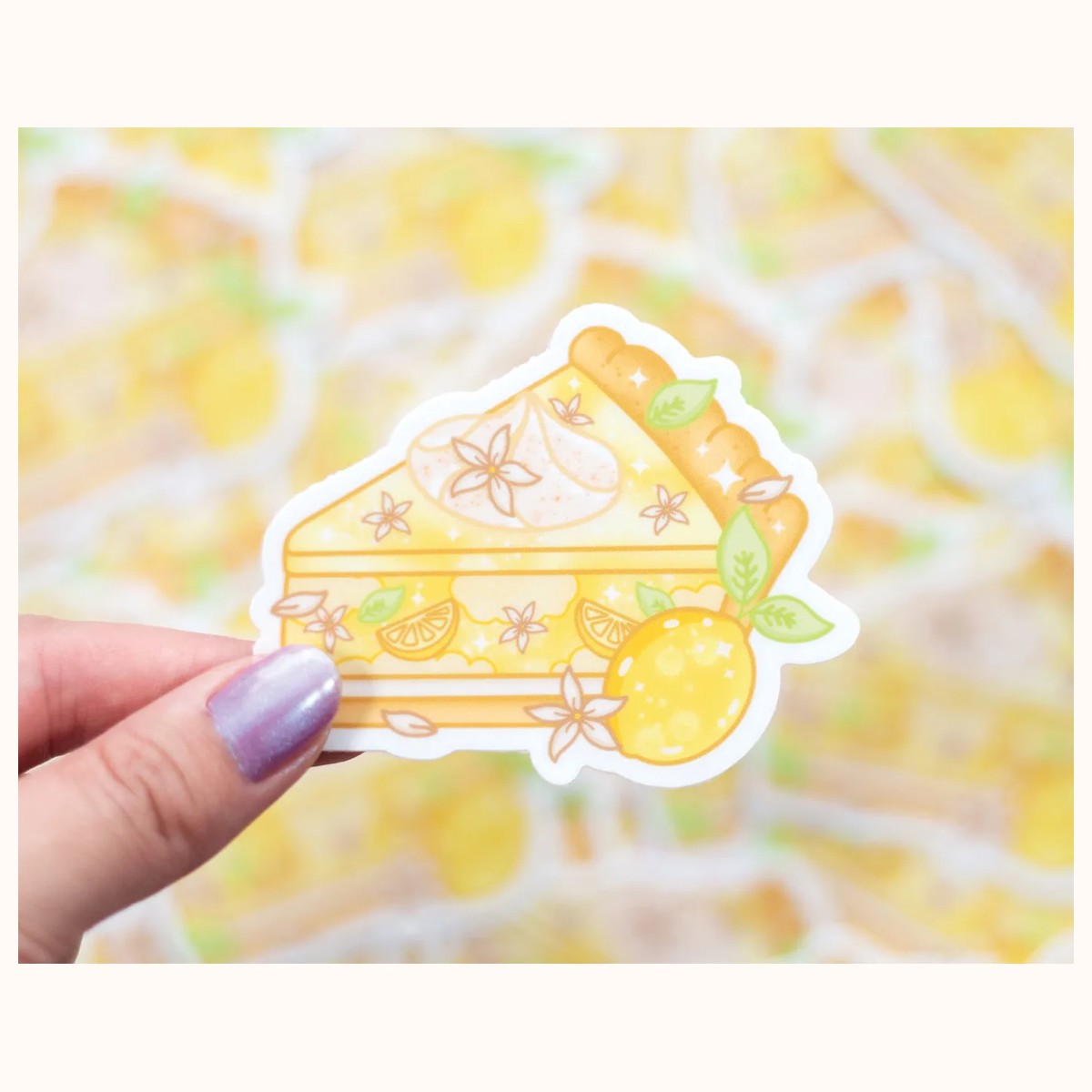 Lemon Pie Vinyl Waterproof Sticker | Cute Kawaii Laptop Decal, stickers from Farouk Book Store