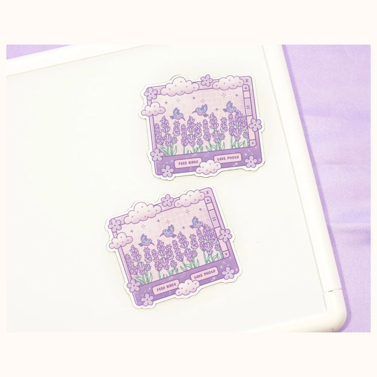Lavender Dreams Aesthetic Cute Aesthetic Fridge Board Magnet view 2
