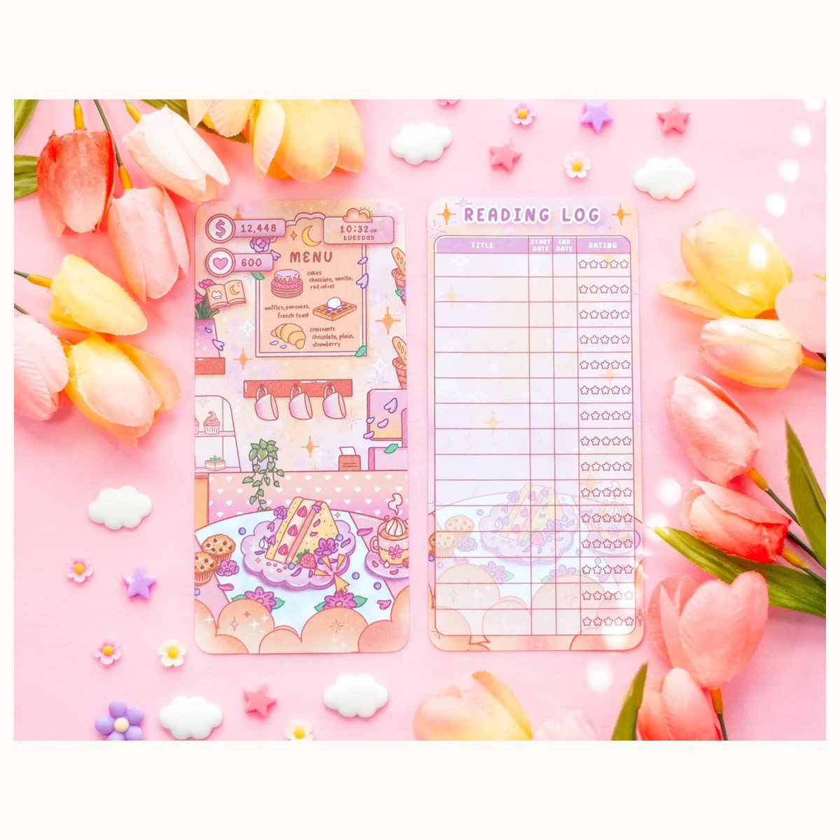 Cafe Quest Reading Log Bookmark by Farouk Book Store