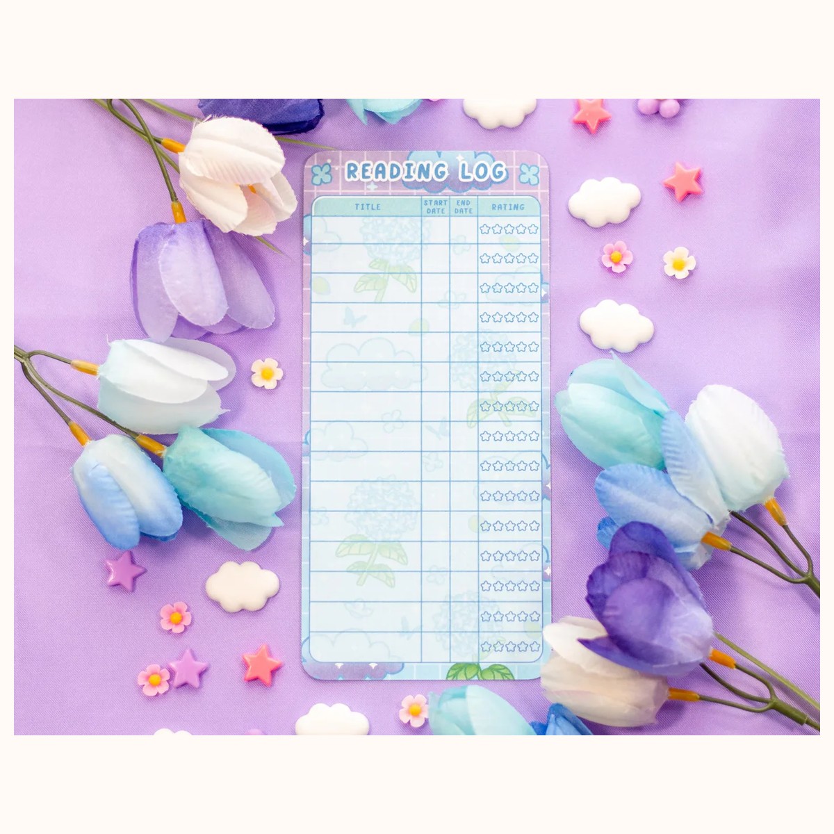Hydrangea Dreams Reading Log Bookmark view 4