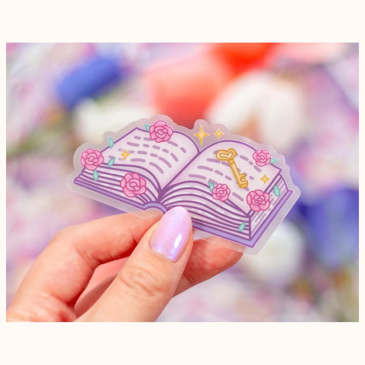 Book of Secrets CLEAR Sticker | Cute Aesthetic Waterproof Durable Laptop Sticker, stickers from Farouk Book Store
