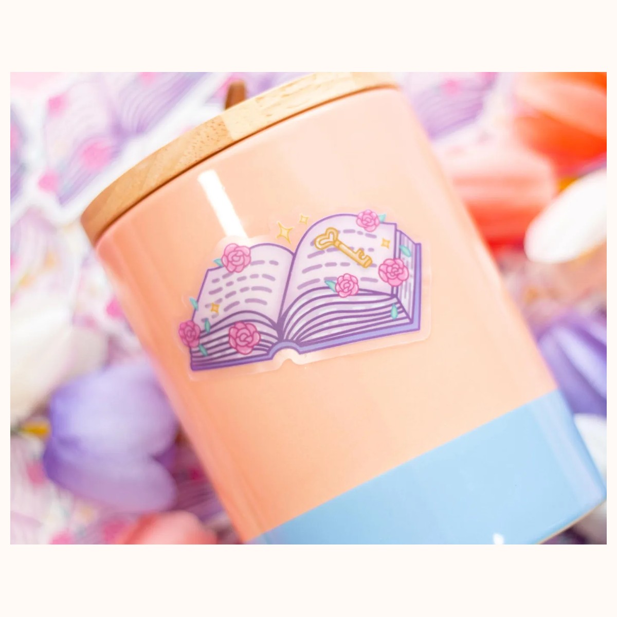Book of Secrets CLEAR Sticker | Cute Aesthetic Waterproof Durable Laptop Sticker view 2