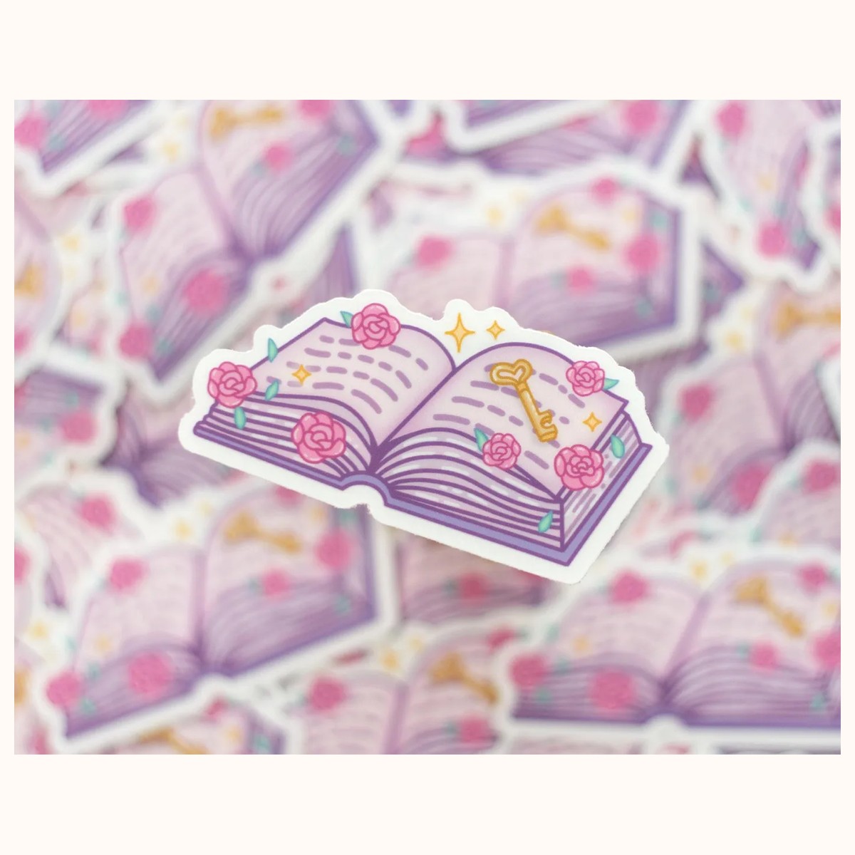 Book of Secrets CLEAR Sticker | Cute Aesthetic Waterproof Durable Laptop Sticker view 3