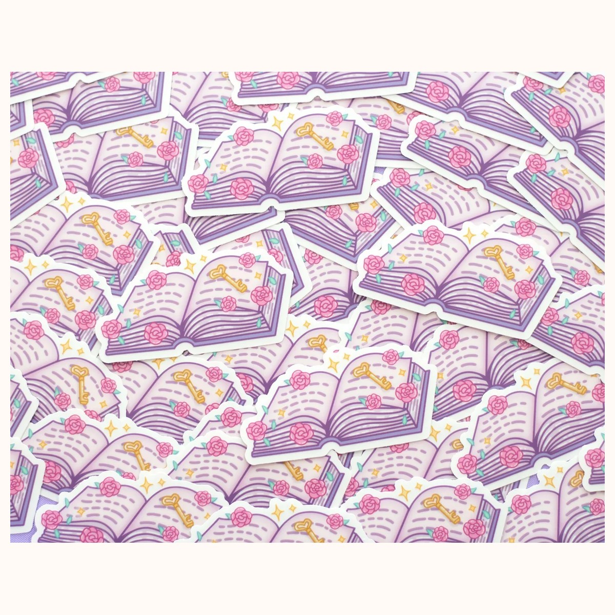 Book of Secrets CLEAR Sticker | Cute Aesthetic Waterproof Durable Laptop Sticker view 4