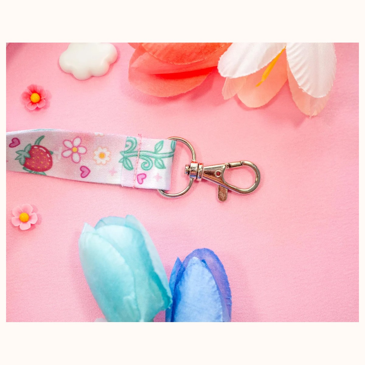Strawberries Breakaway Lanyard view 3