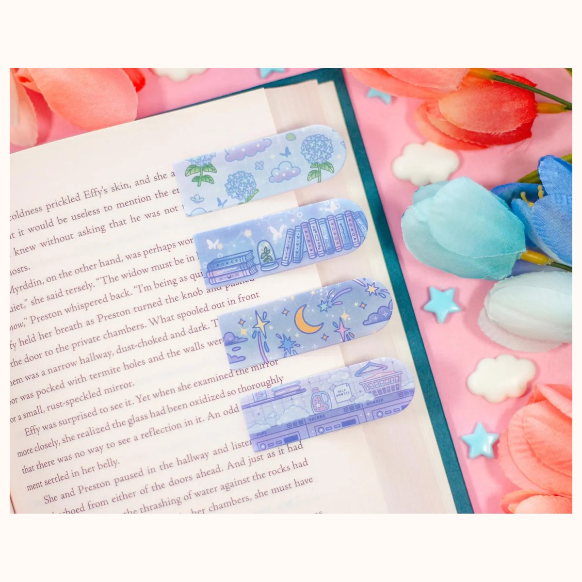 Page Flags (blue) | Book Annotation Tabs, Sticky Note Tabs view 2