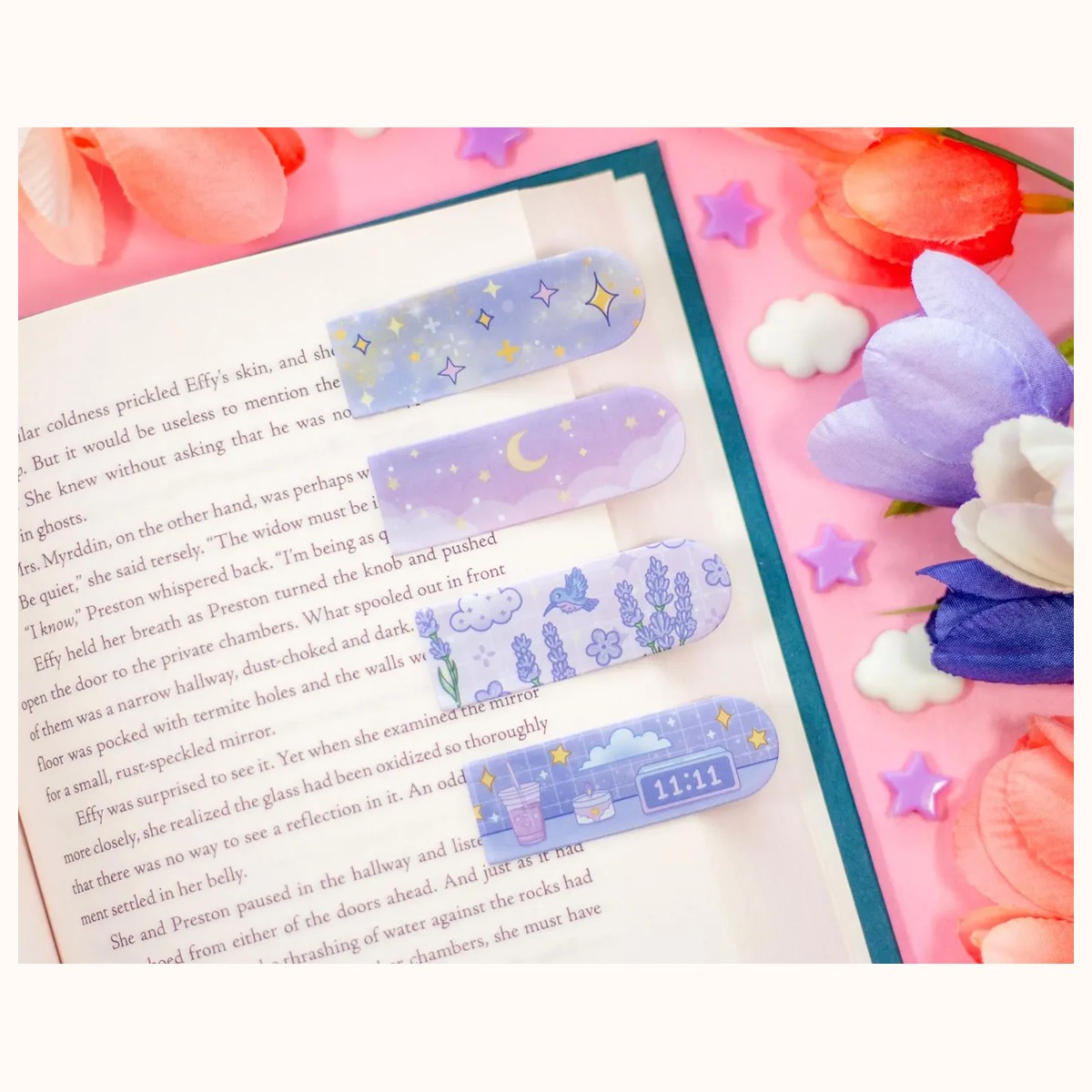 Page Flags (purple) | Book Annotation Tabs, Sticky Note Tabs view 2