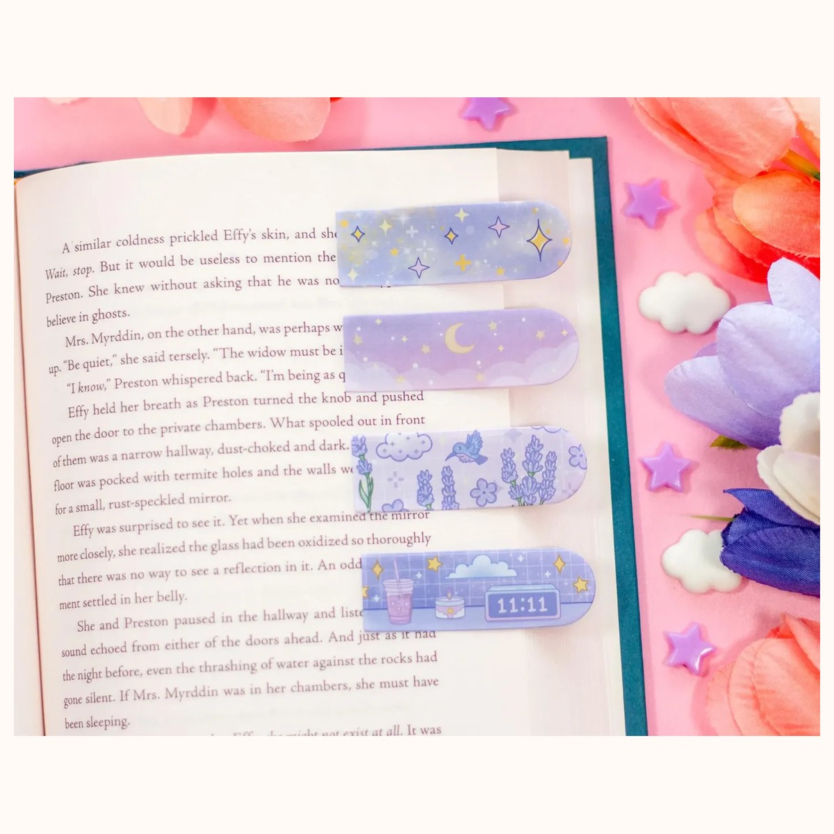 Page Flags (purple) | Book Annotation Tabs, Sticky Note Tabs view 3