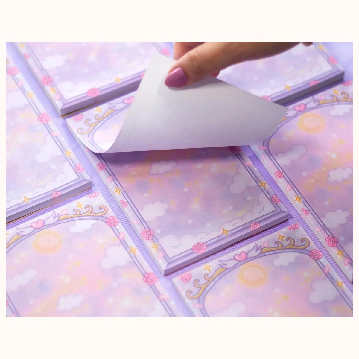 Pastel Academia Notepad | Dreamy Kawaii Aesthetic Cute Stationery Gifts view 2