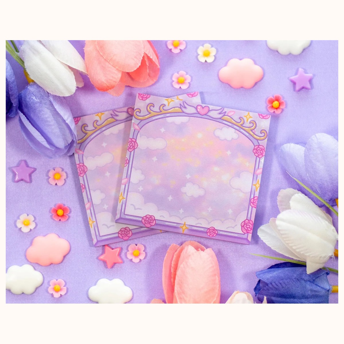 Pastel Academia Sticky Notes | Kawaii Cute Stationery view 3