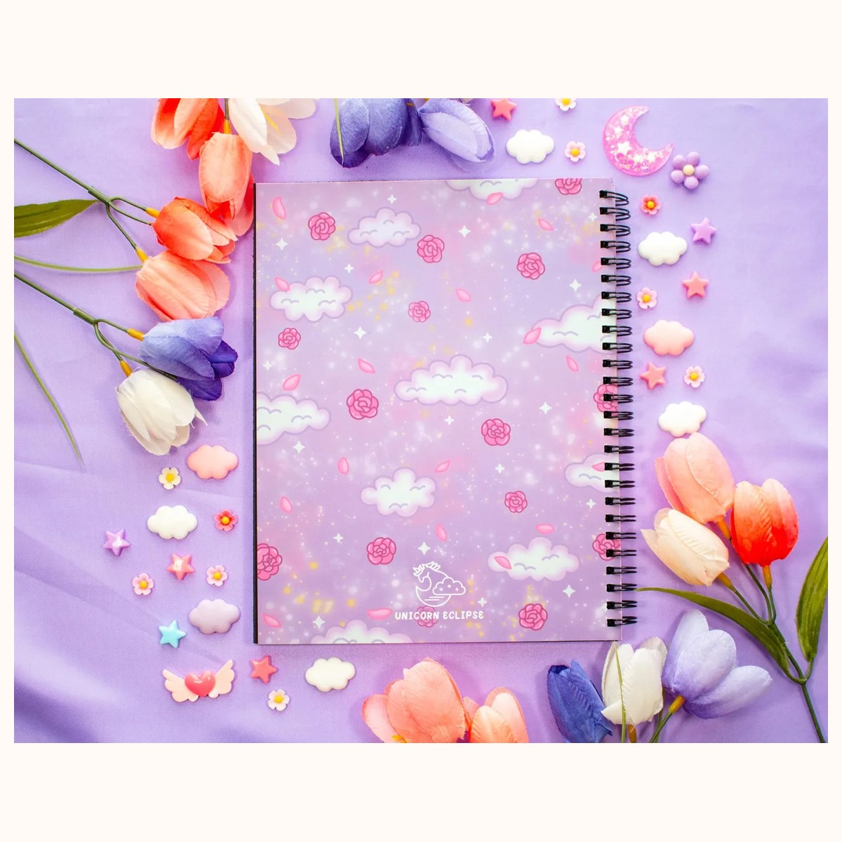 Pastel Academia Spiral Lined Notebook (7x9") view 3