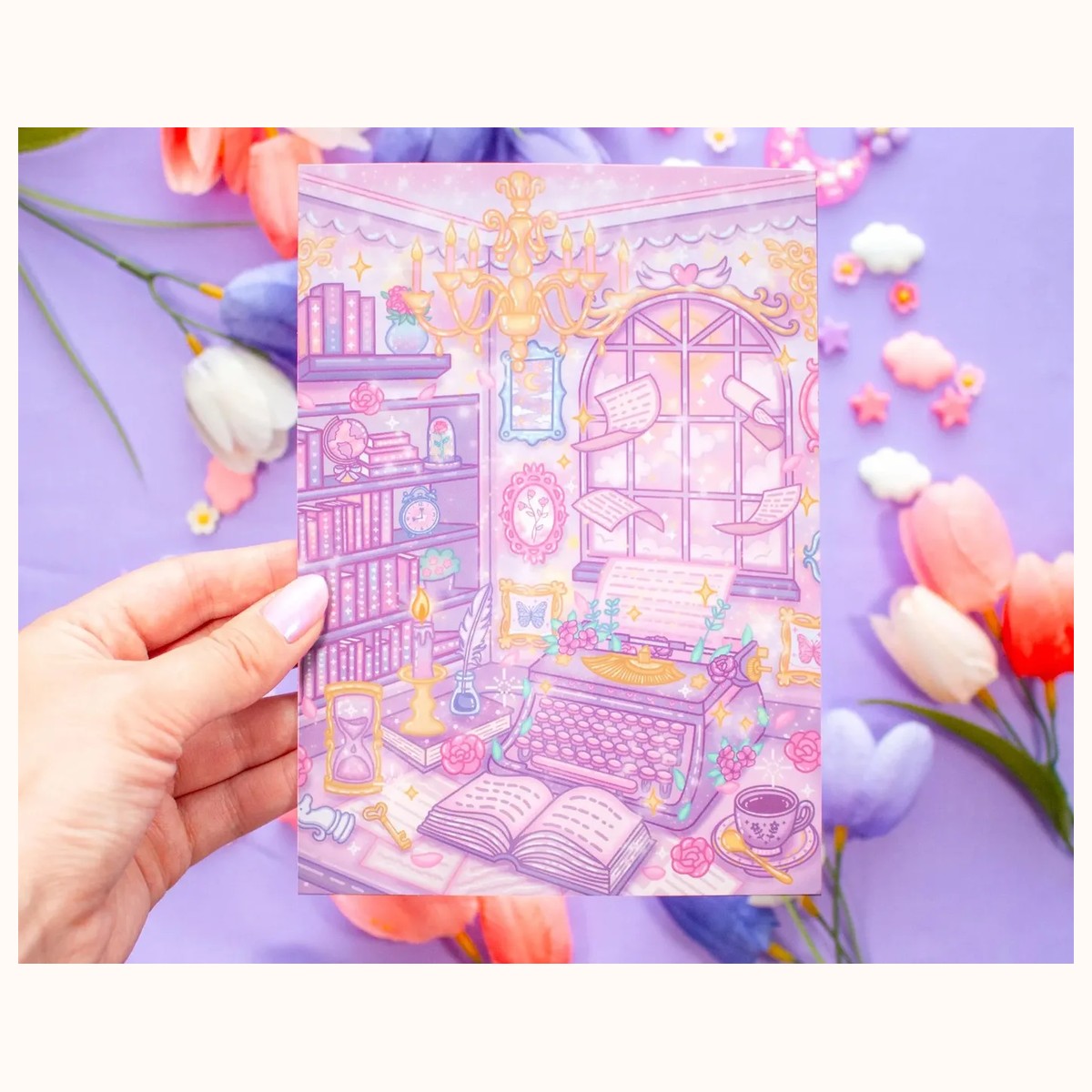 Pastel Academia Cute Art Print view 3