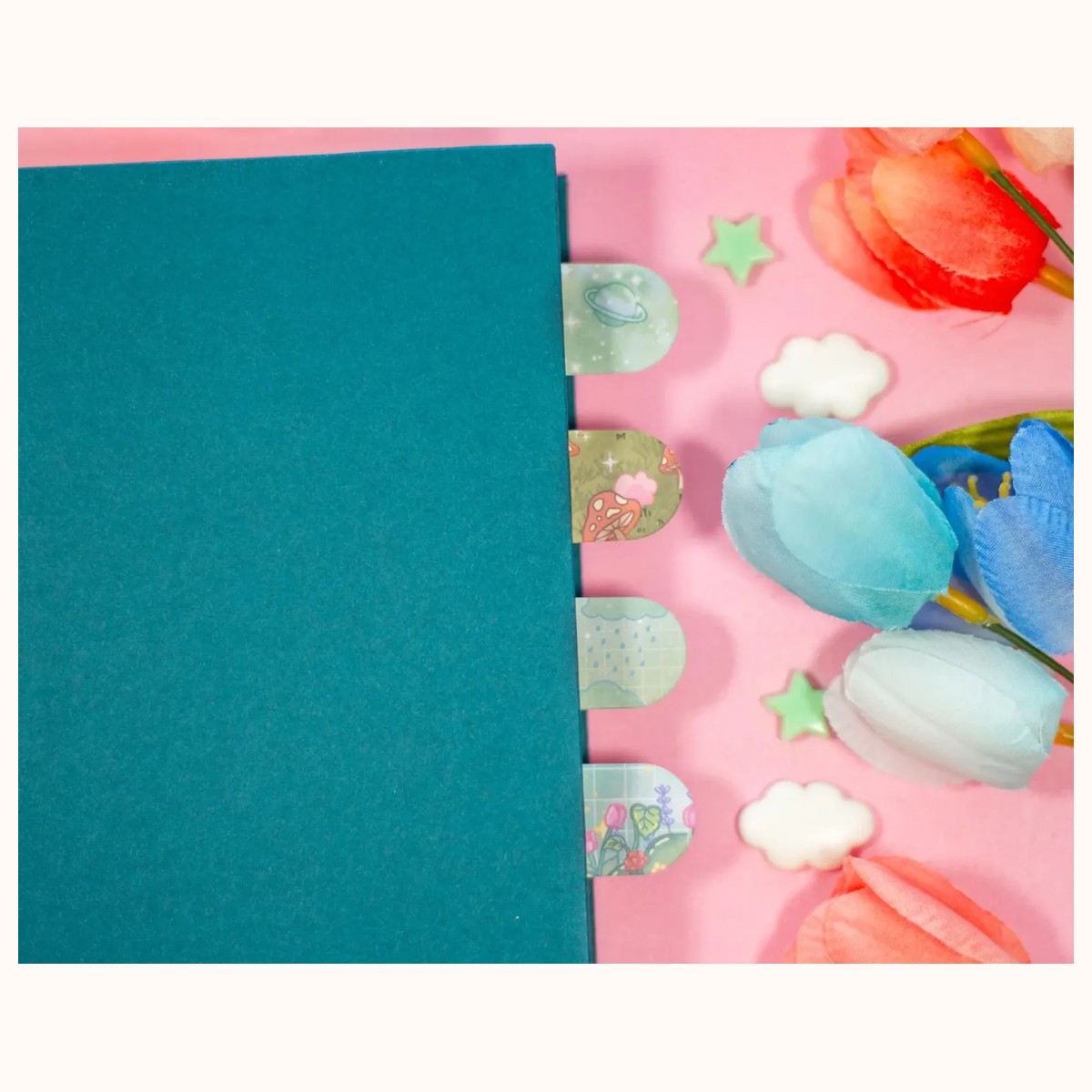 Page Flags (green) | Book Annotation Tabs, Sticky Note Tabs view 3