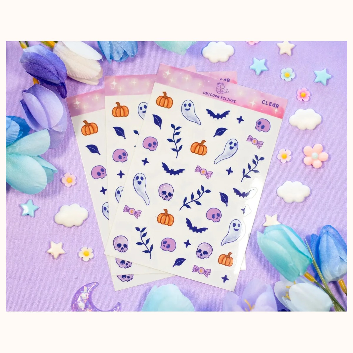 Spirit Town Deco CLEAR Sticker Sheet | Planner Stickers, Decorative Stickers view 4