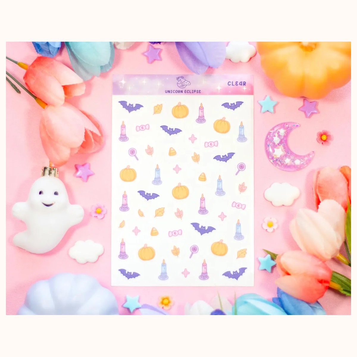 Boo Bash Deco CLEAR Sticker Sheet | Planner Stickers, Decorative Stickers, stickers from Farouk Book Store