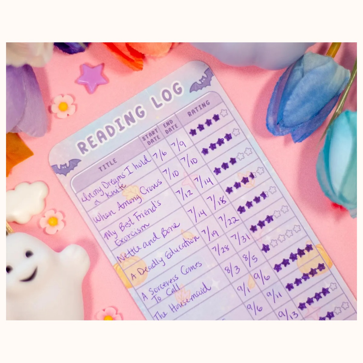 Boo Bash Reading Log Bookmark view 5
