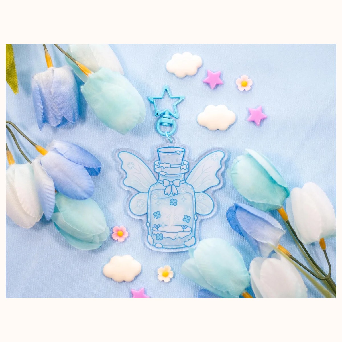 Frozen Fairy Bottle Aesthetic Cute Acrylic Charm Keychain by Farouk Book Store