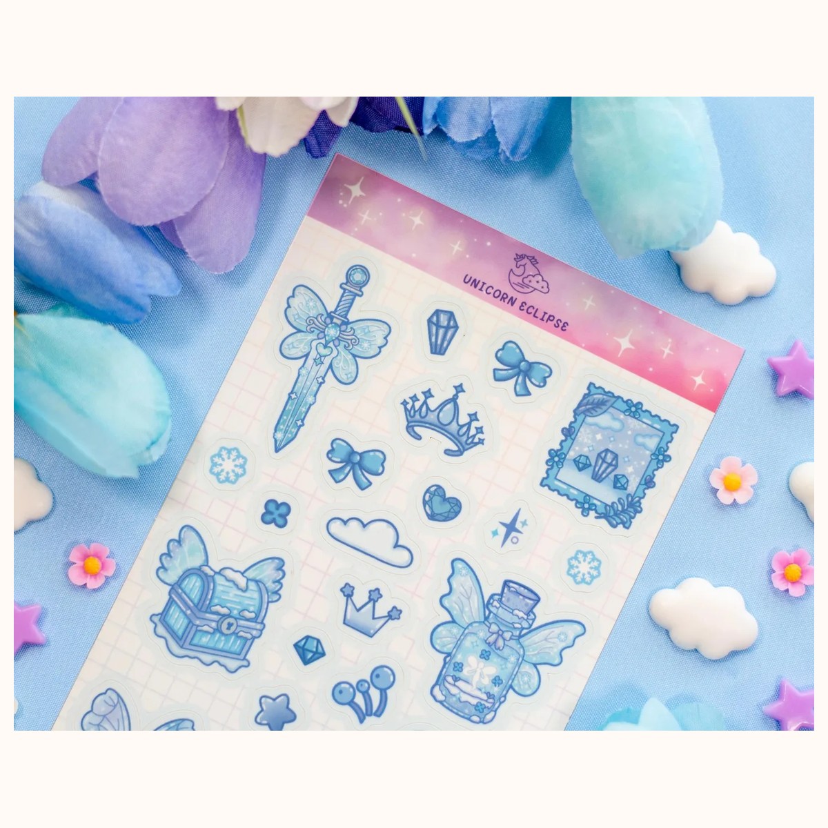 Frozen Fairy Sticker Sheet | Planner Stickers, Kawaii Stickers view 3