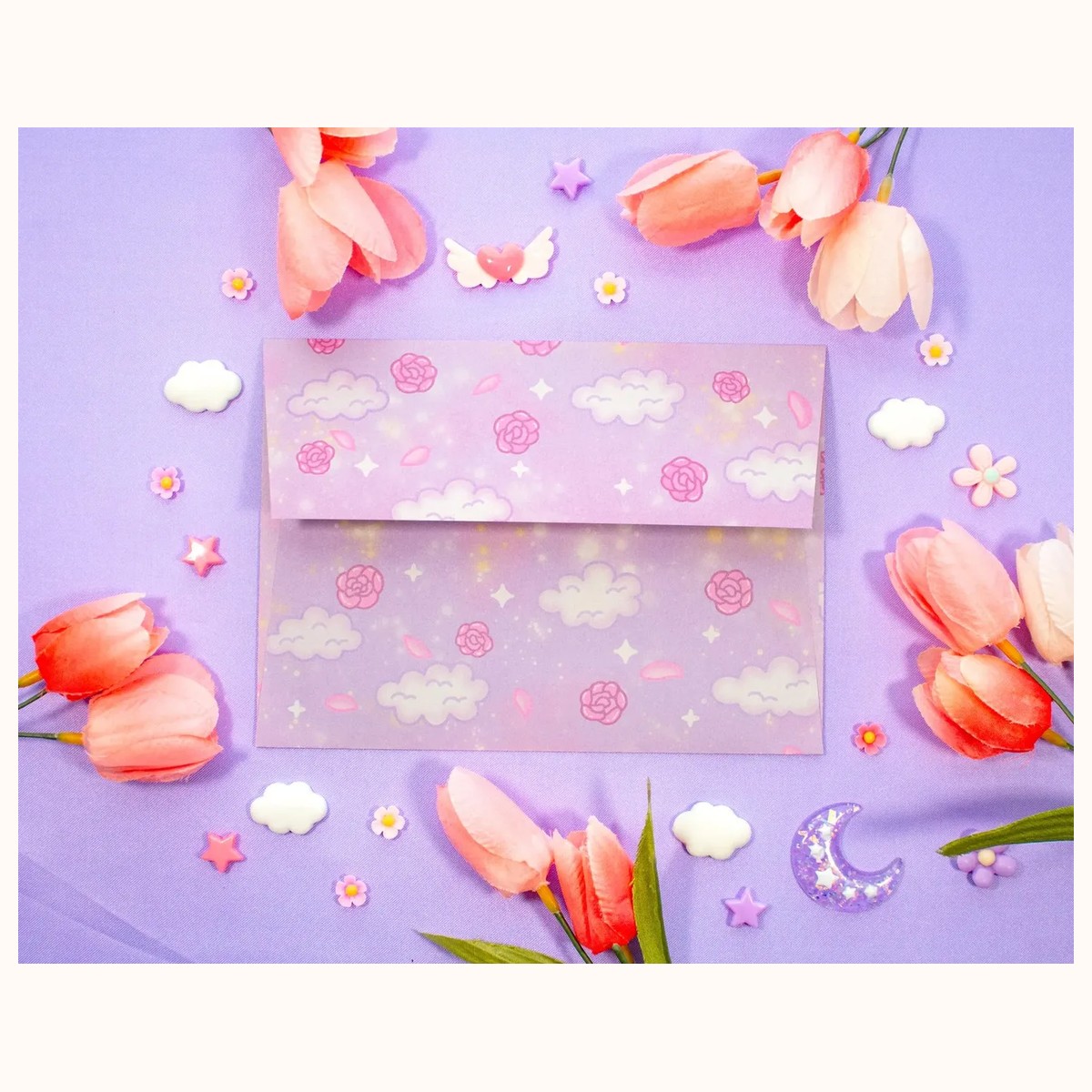 Pastel Academia Envelopes | Stationery Envelope Set view 2